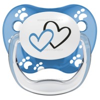 پستانک تکی طرح قلب رنگ سرمه ای 6-18 ماه دکتر براونز Drbrown (فاقد جعبه)