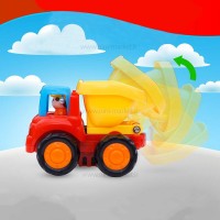 ماشین قدرتی کامیون هولی تویز huile toys رنگ قرمز