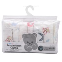 دستمال تمام نخ دست و صورت 7 عددی رنگی baby4life