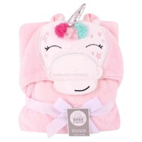 پتو دورپیچ طرح اسب تک شاخ صورتی ببه کانفورت bebe confort