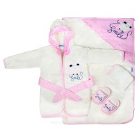 ست حوله 5 تکه طرح گوسفند صورتی گایه ببه Gaye Bebe