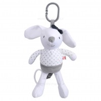 آویز کریر نخ کشی طرح خرگوش دختر رنگ طوسی بیبی فان baby fun