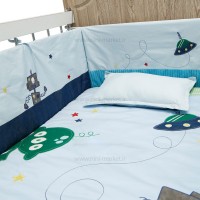 ست روتختی 8 تکه - تکه دوزی طرح پسر بیبی فور لایف Baby4life