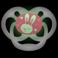 پستانک تکی درب دار طرح خرگوش رنگ سفید صورتی سایز 6 تا 18 ماه دکتربراون Dr.brown