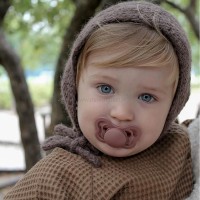 پستانک تکي بادامي سيليکوني 6 - 18 ماه صورتی بیبز BIBS (بدون جعبه)