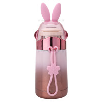 فلاسک آب استيل طرح خرگوش رنگ صورتي هلو دریم Hello dream