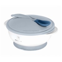 ظرف غذا همراه با قاشق حرارتی رنگ آبی کیکابو Kikkaboo