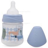 شيرخوری طلقی 150 ميل طرح حيوانات رنگ آبی سوانیکس  suavinex