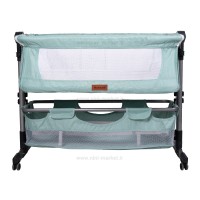 تخت کنار مادر و گهواره هانا Hannah مدل آکوا Aqua رنگ فیروزه ای