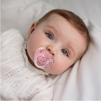 پستانک تک عددي 0 - 6  ماه به بالا ارتودنسي طرح پلنگی صورتی سواوینکس Suavinex  (بدون جعبه)