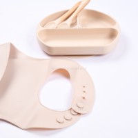 ست ظرف غذا سیلیکونی 4 تکه رنگ کرم کیدز لایف Kids Life