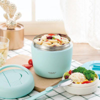 فلاسک غذا دو محفظه ای رنگ سبز پینکا Pinkah