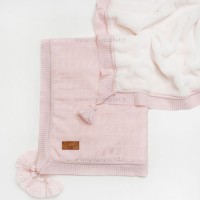 پتو بافت داخل خزدار رنگ صورتی لیزا دیاموند Lisa Diamond