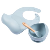 ست ظرف غذا سیلیکونی رنگ آبی والابی لیتل Wallaby Little