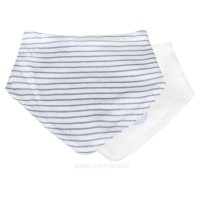 پیشبند سه‌گوش دو عددی طرح قطره رنگ سفید و آبی بی‌بیبی BiBaby