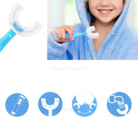 مسواک چرخشی U رنگ آبی برند خارجی