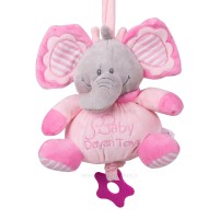 آویز نخ کش موزیکال طرح فیل صورتی دایان تویز Dayan Toys