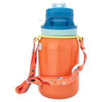 فلاسک آب استیل طرح دار رنگ نارنجی هلو دریم Hello Dream