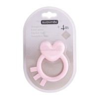 دندانگیر جغجغه ای سواوینکس Suavinex طرح قلب رنگ صورتی