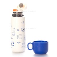 فلاسک آب استیل 500 میل رنگ آبی خارجی