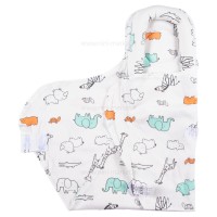 قنداق بالش دار طرح حیوانات رنگ سفید بی بیبی Bi Baby