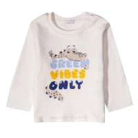 سه تیکه پسرانه اسپرت طرح تمساح رنگ آبی شیری پاپو papo