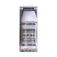 شیشه شیر 270 میل لوکس رنگ سفید سواوینکس Suavinex