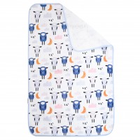 زيرانداز تعويض طرح گوسفند سایز کوچک رنگ آبي ايسيز