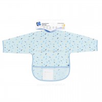 پیشبند آستین‌دار طرح خط رنگ آبی کیکابو Kikkaboo