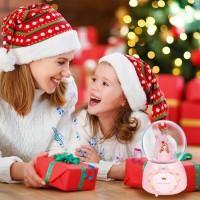 گوی موزیکال طرح دختر و قلعه رنگ صورتی خارجی