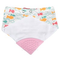 پیشبند دندانگیردار طرح ماهی بی‌بی فور لایف Baby4Life