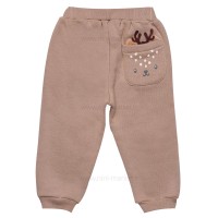 بلوز شلوار اسپرت طرح گوزن رنگ شکلاتی پاپو papo