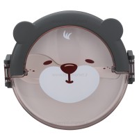 ظرف غذا خرس دو طبقه رنگ طوسی خارجی