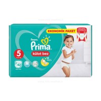 پوشک شورتی پریما Prima سایز 5 (17-12 کیلو) بسته 42 عددی