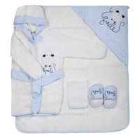 ست 5 تيکه طرح گوسفند رنگ آبی گایه Gaye