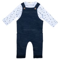 پیشبندی دو تکه پسرانه رنگ آبی سرمه ای رابو Raboo