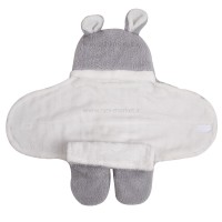 پتو قنداقی طرح تدی رنگ طوسی کارترز Carters