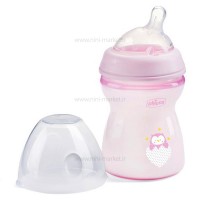 شیشه شیر نچرال فیلینگ 250 میل +2 ماه رنگ صورتی چیکو Chicco