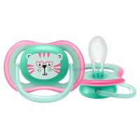 پستانک تکی الترا ایر +18 ماه طرح ببر رنگ سبز اونت Avent (فاقد جعبه)