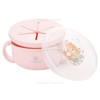 ظرف نگهدارنده غذا دو در یک مدل Savanna طرح پلنگ رنگ صورتی کیکابو Kikkaboo