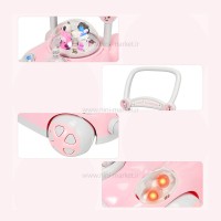 واکر ماشین حباب دار رنگ صورتي برند +ab