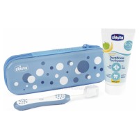 ست مسواک 6-36 ماه طرح خال خال رنگ آبی چیکو Chicco
