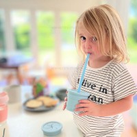 لیوان دو کاره سیلیکونی رنگ آبی مینیک اوی اوی Minik Oioi