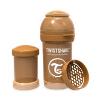 شیشه شیر آنتی کولیک 180 میل پاستل بژ تویست شیک Twistshake