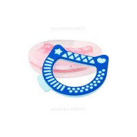 دندان گیر +0 ماه سواوینکس Suavinex طرح گربه آبی