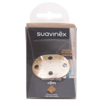 گیره پستانک لوکس رنگ طلایی آبی سوانیکس Suavinex