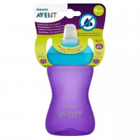 لیوان آبمیوه خوری سوپاپ‌دار بنفش 300 میل اونت Avent