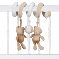 آویز مارپیچ طرح خرس رنگ کرم baby fun