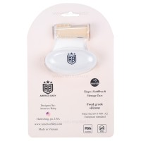 مسواک انگشتی سیلیکونی رنگ کرم امریکو بیبی Americo baby