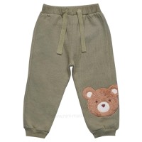 بلوز شلوار اسپرت طرح خرس رنگ سبز پاپو Papo